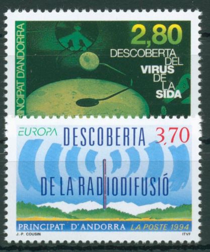 Andorra (frz.) 1994 Europa CEPT Entdeckungen Erfindungen 465/66 postfrisch