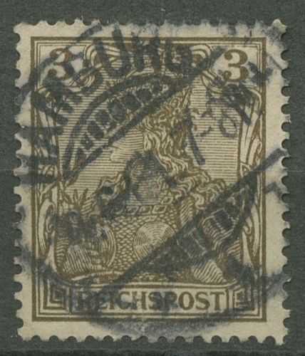 Deutsches Reich 1900 Germania Inschrift: REICHSPOST 54 a gestempelt geprüft