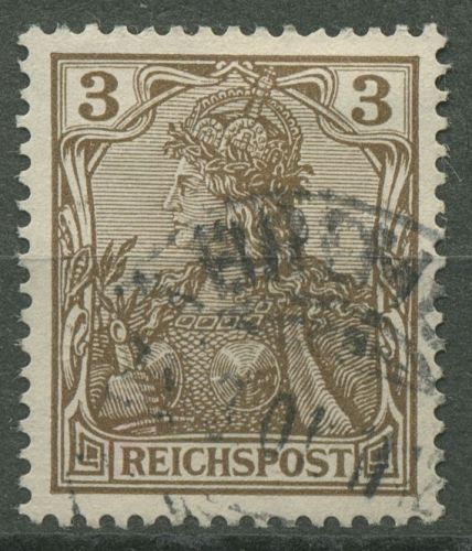 Deutsches Reich 1900 Germania Inschrift: REICHSPOST 54 b gestempelt geprüft