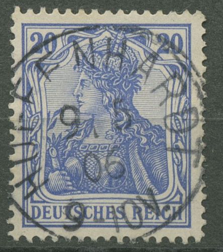 Deutsches Reich 1902 Germania ohne Wasserzeichen 72 b gestempelt geprüft