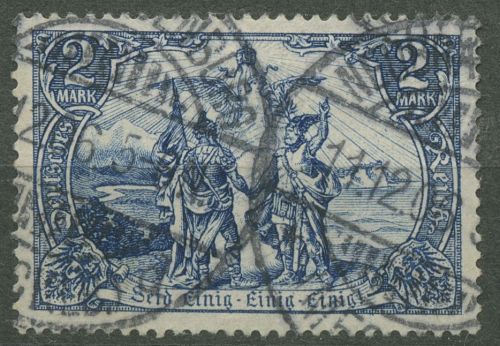 Deutsches Reich 1902 Nord und Süd-Gemälde ohne WZ, 79 gestempelt geprüft