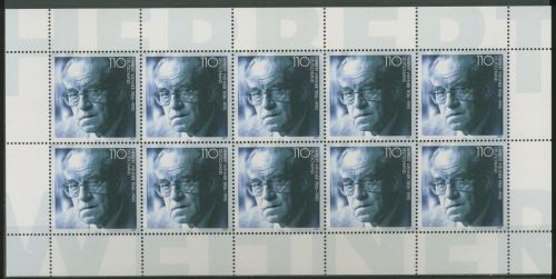 Bund 2000 10. Todestag von Herbert Wehner Kleinbogen 2092 K postfrisch (C15443)