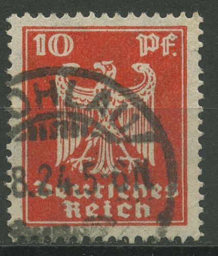 Dt. Reich 1924 Neuer Reichsadler auf Faserpapier 357 Xx gestempelt geprüft