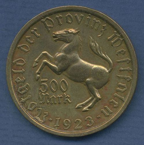 Westfalen 500 Mark 1923, Annette v. Droste-Hülshoff, J N19 vz (m6732)