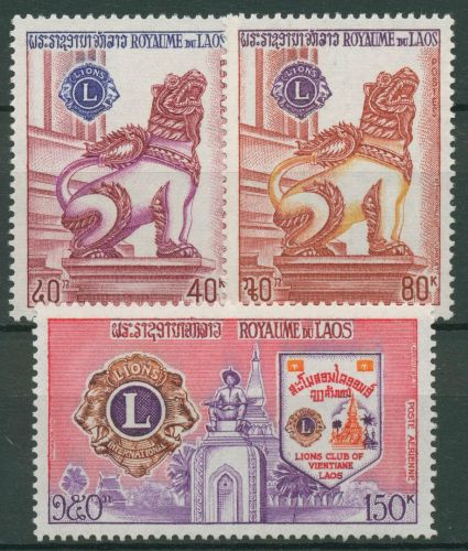 Laos 1973 Lions Club International Löwe 358/60 postfrisch