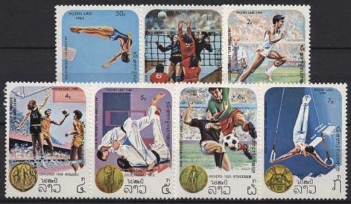 Laos 1984 Olympische Sommerspiele Los Angeles 710/16 postfrisch