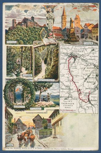 Eisenach Tour von Eisenach nach Ruhla, ungebraucht (AK5070)