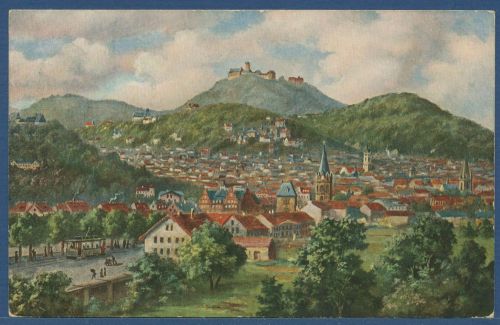 Eisenach mit Wartburg, gelaufen 1913 (AK5061)
