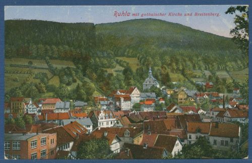 Ruhla mit gothaischer Kirche und Breitenberg, ungebraucht (AK5055)