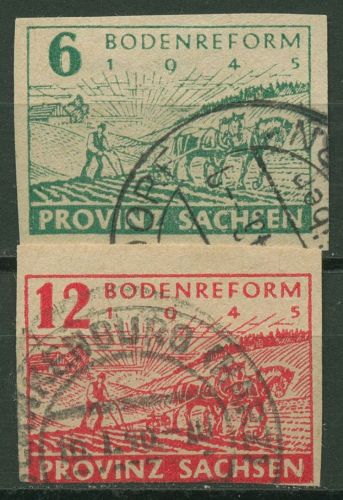 SBZ Provinz Sachsen 1945 Bodenreform 85/86 wa gestempelt