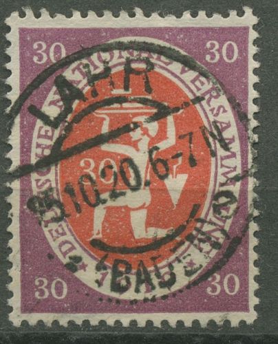 Deutsches Reich 1919 Nationalversammlung Weimar 110 b gestempelt geprüft