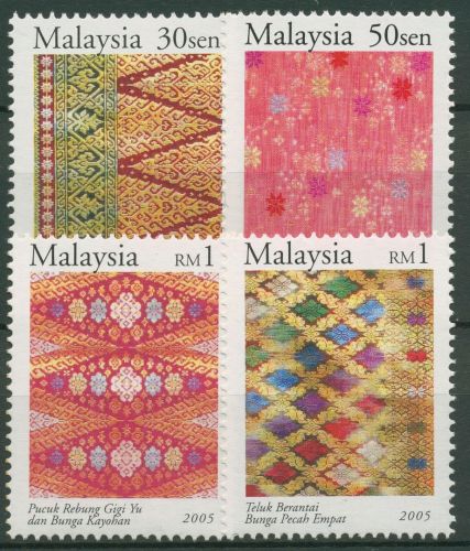 Malaysia 2005 Songket-Tücher 1306/09 postfrisch