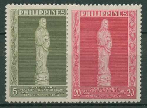 Philippinen 1956 Eucharistischer Kongress Christusstatue 608/09 postfrisch
