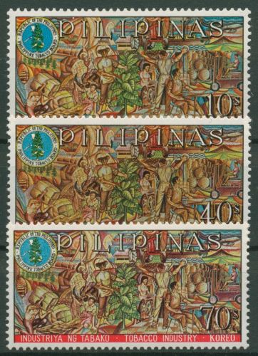 Philippinen 1968 Tabakindustrie Wandgemälde 853/55 postfrisch