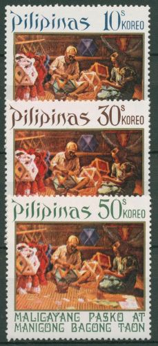 Philippinen 1972 Weihnachten Laternenmacher 1049/51 postfrisch
