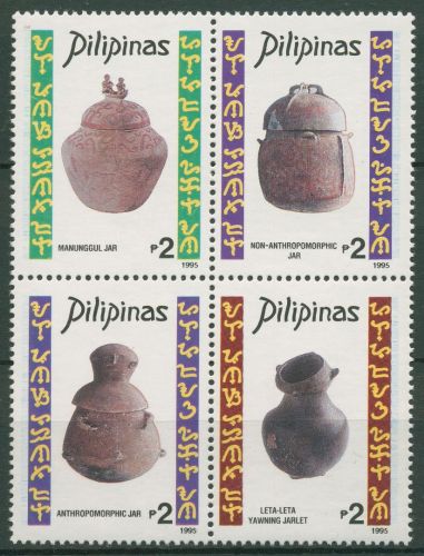 Philippinen 1995 Archäologische Funde Gefäße 2522/25 ZD postfrisch