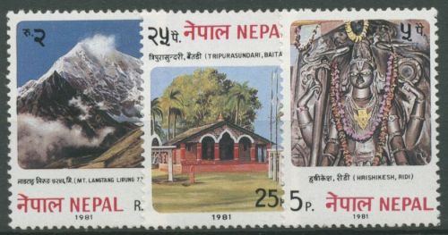 Nepal 1981 Tourismus Tempel Berg 414/16 postfrisch