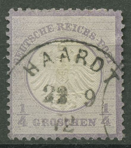 Dt. Reich 1872 Adler mit kleinem Brustschild 1 gestempelt, kleiner Zahnfehler