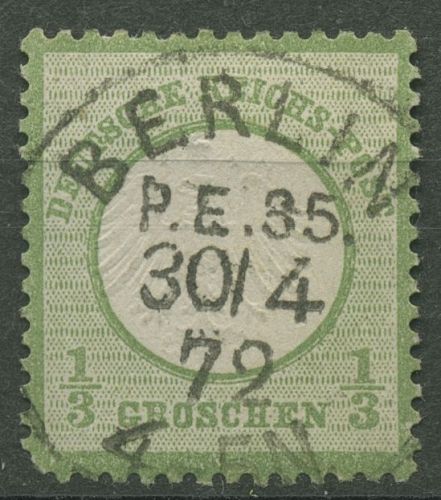 Deutsches Reich 1872 Adler mit kleinem Brustschild 2 a geprüft, Zahnfehler