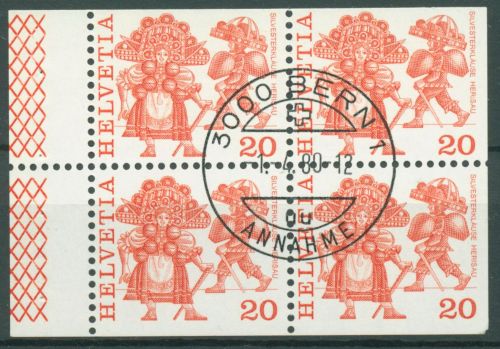 Schweiz 1977 Volksbräuche Heftchenblatt H.-Blatt 133 gestempelt (C62380)
