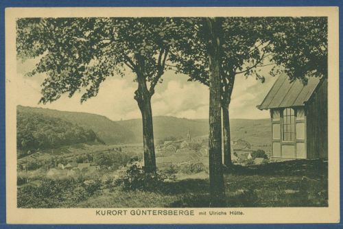 Kurort Güntersberge mit Ulrichs Hütte, gelaufen 1912 (AK5041)