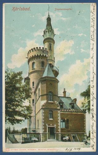 Karlsbad Stephaniewarte, gelaufen 1904 (AK5015)