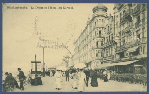 Blankenberge La Digue und Hotel Kursaal, gelaufen 1915 als Feldpost (AK5138)