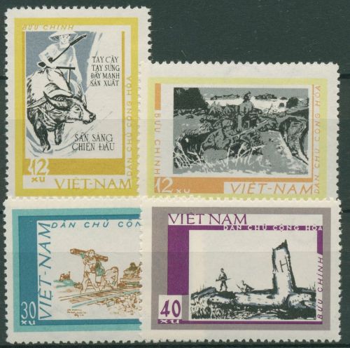 Vietnam Nord 1968 Gemälde Pruduktion und Kampf 559/62 postfrisch