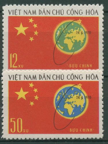Vietnam 1971 Raumfahrt Satellitenstart von China 648/49 ungebraucht o.G.