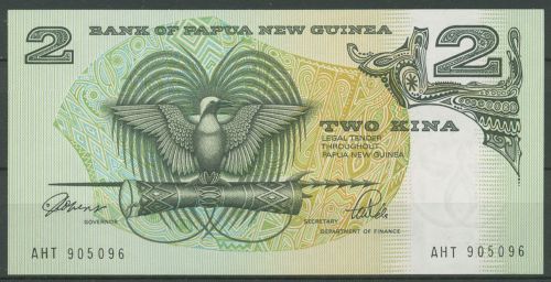Papua Neuguinea 2 Kina 1992, Paradiesvogel, KM 12A, kassenfrisch (K106)