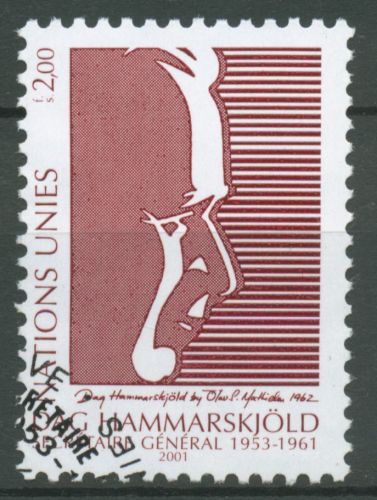 UNO Genf 2001 Politiker Dag Hammarskjöld 423 gestempelt