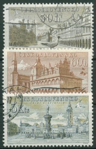Tschechoslowakei 1954 Bauwerke 884/86 gestempelt