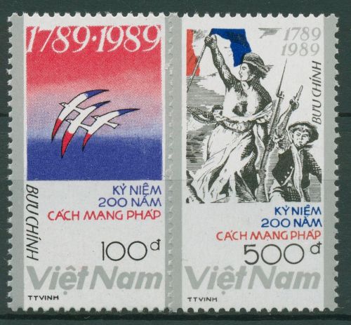 Vietnam 1989 Französische Revolution Gemälde 2063/64 ungebraucht o.G.