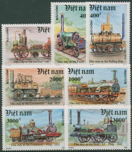 Vietnam 1991 Eisenbahn Dampflokomotiven 2323/29 A postfrisch