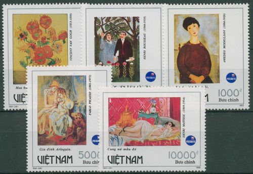 Vietnam 1993 POLSKA Gemälde van Gogh 2529/33 A ungebraucht o.G.