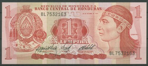 Honduras 1 Lempira 1984, KM 68 b kassenfrisch (K461)