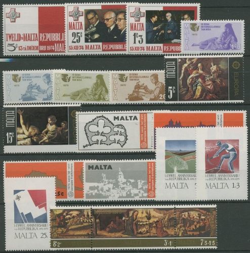 Malta 1975 Jahrgang komplett (505/23) postfrisch (SG16703)