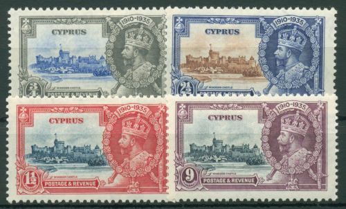 Zypern 1935 König Georg V. Schloss Windsor 129/32 mit Falz