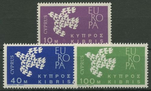 Zypern 1962 Europa CEPT Taube 197/99 postfrisch