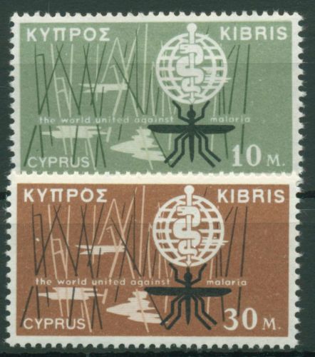 Zypern 1962 Kampf gegen Malaria 200/01 postfrisch