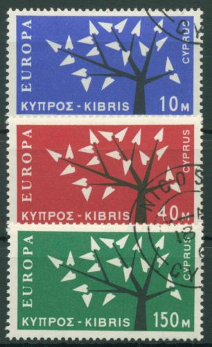 Zypern 1963 Europa CEPT Stilisierter Baum 215/17 gestempelt