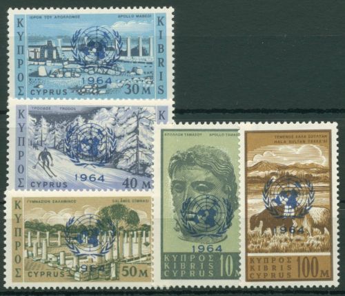 Zypern 1964 Freimarken Vereinte Nationen 228/32 postfrisch
