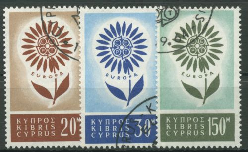 Zypern 1964 Europa CEPT Blume 240/42 gestempelt