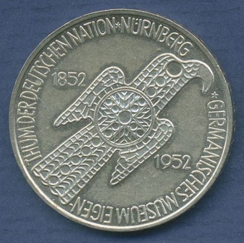 Deutschland 5 DM 1952 Germanisches Museum, J 388 ss + (m6789)