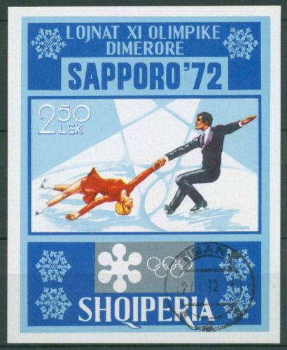 Albanien 1972 Olympische Winterspiele Sapporo Block 44 gestempelt (C91755)