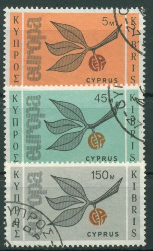 Zypern 1965 Europa CEPT Zweig mit Frucht 258/60 gestempelt