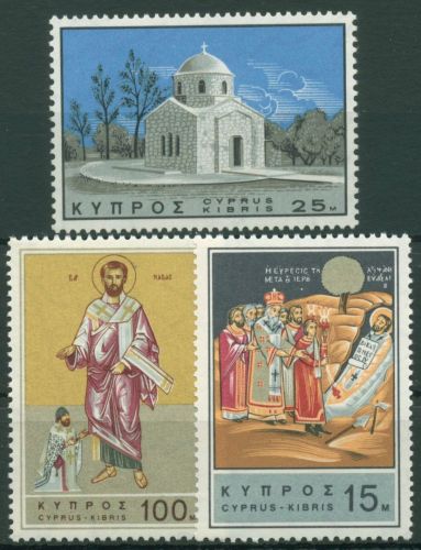 Zypern 1966 Heiliger Barnabas 265/67 postfrisch