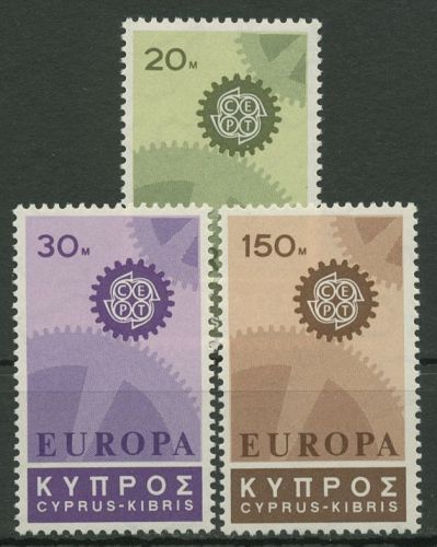 Zypern 1967 Europa CEPT Zahnräder 292/94 postfrisch