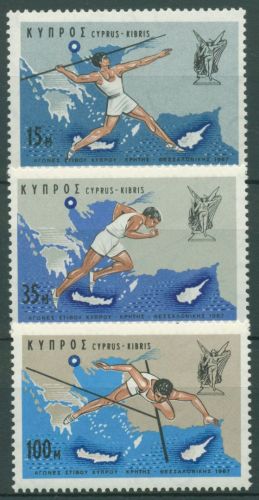 Zypern 1967 Leichtathletikspiele 295/97 postfrisch