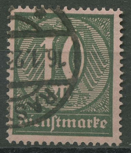 Deutsches Reich Dienstmarke 1921 Wertziffer D 68 a gestempelt geprüft